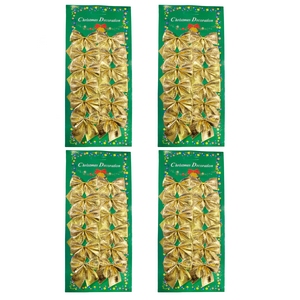 48 Mini Schleifen gold Weihnachten Weihnachtsschleifen Schleife Christbaum 5cm
